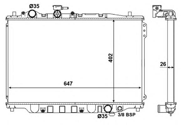 F25215200 Mazda Радіатор охолодження двигуна