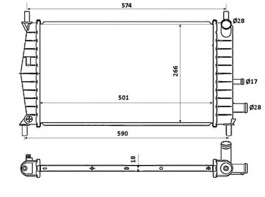 Радіатор 50131 NRF