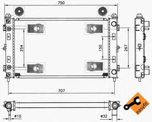 Радіатор основний NRF 50232 ціна, від 63.11 USD