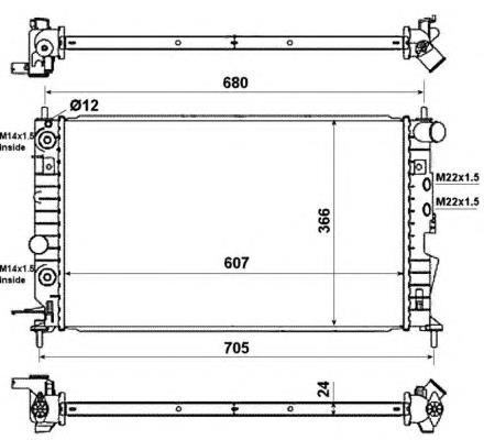 Радіатор основний NRF 50219 ціна, від 73.34 USD