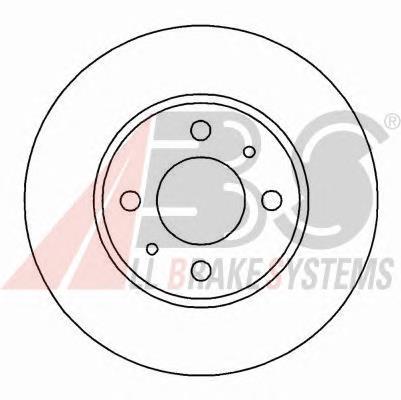 Диск переднього гальма ABS 16046 ціна, від 27.39 USD