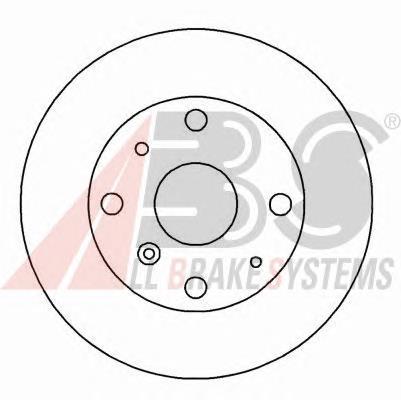 Диск переднього гальма ABS 15943 ціна, від 18.94 USD