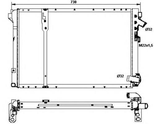 Радіатор охолодження Renault (RVI) 7701041957