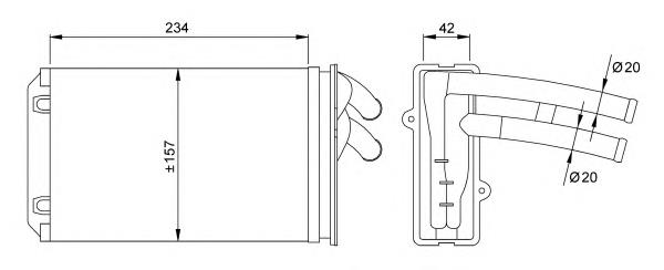 Радіатор пічки (обігрівача) NRF 58035 ціна, від 27.75 USD