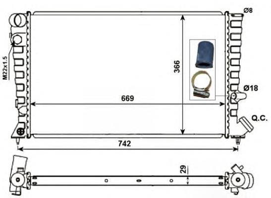Купити 58101 NRF Радіатор двигуна