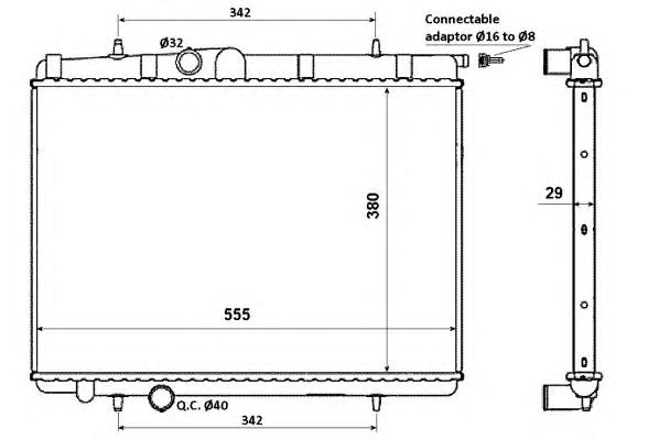 Купити R12149 Sato Tech Радіатор двигуна