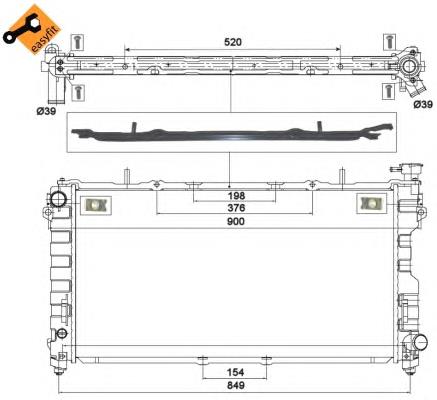 Радіатор основний NRF 58264 ціна, від 109.23 USD