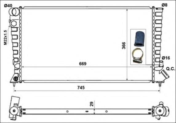 Радіатор 58189 NRF