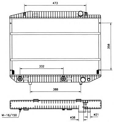 A1265003303 Mercedes Радіатор охолодження двигуна