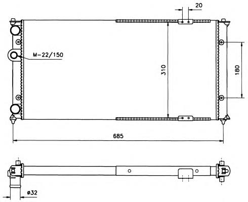 Купити 58135 NRF Радіатор двигуна