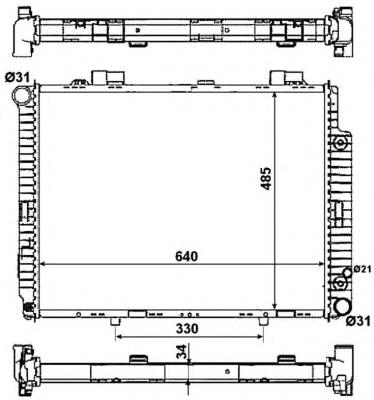 Радіатор основний NRF 58159 ціна, від 156.68 USD