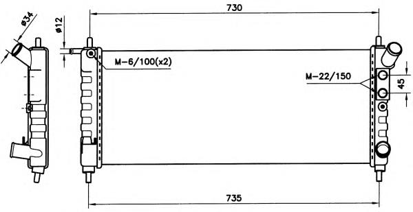 Радіатор 58154 NRF