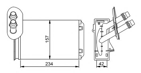 Радіатор пічки (обігрівача) NRF 58223 ціна, від 18.44 USD