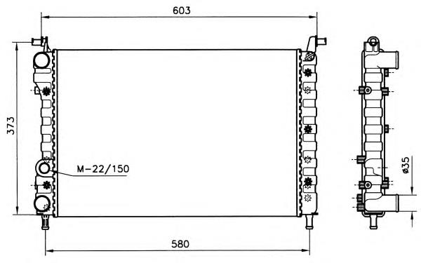 Радіатор основний NRF 58221 ціна, від 46.89 USD