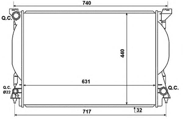 Радіатор 53957 NRF