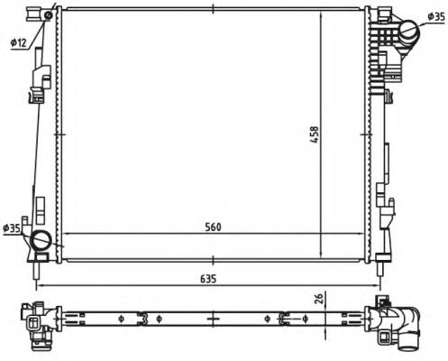 Купити R12107 Sato Tech Радіатор двигуна