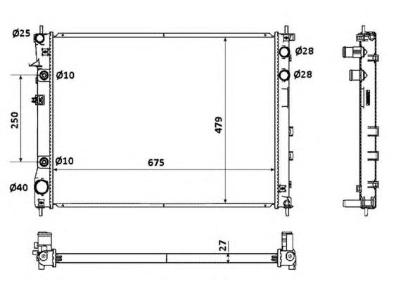 Радіатор основний NRF 53887 ціна, від 129.64 USD