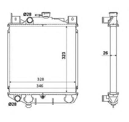 Радіатор основний NRF 53881 ціна, від 48.76 USD