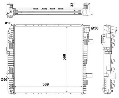 Радіатор основний NRF 53893 ціна, від 170.33 USD