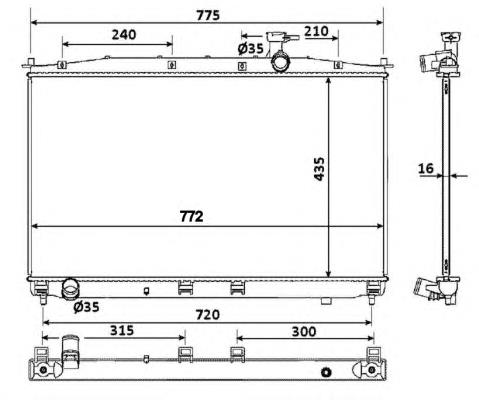 Купити R12114 Sato Tech Радіатор двигуна