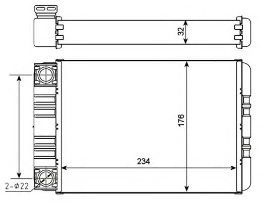 Радіатор пічки 54274 NRF