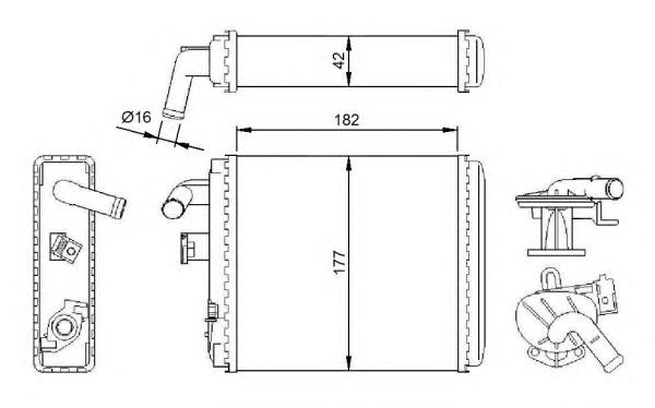 Радіатор пічки (обігрівача) NRF 54282 ціна, від 22.83 USD