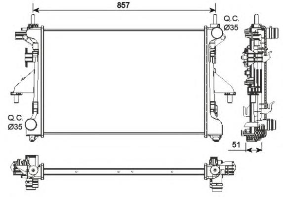 Радіатор основний NRF 54203 ціна, від 117.31 USD