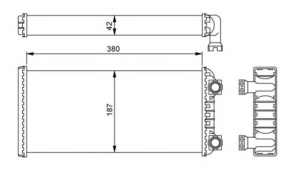 Радіатор пічки (обігрівача) NRF 54244 ціна, від 35.15 USD