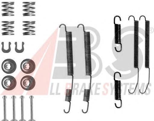 Монтажний комплект задніх барабанних колодок ABS 0760Q ціна, від 7.42 USD
