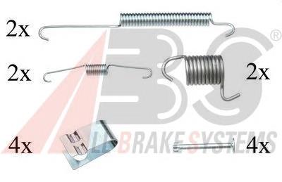 Монтажний комплект задніх барабанних колодок ABS 0842Q ціна, від 9.53 USD