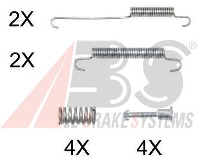 Монтажний комплект задніх барабанних колодок ABS 0892Q ціна, від 7.85 USD