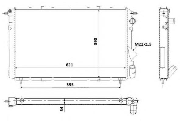 Радіатор 6025101338 Renault (RVI)