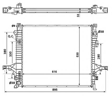 Радіатор основний NRF 58356 ціна, від 169.36 USD