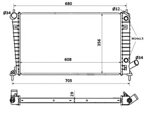 Радіатор основний NRF 58349 ціна, від 130.34 USD