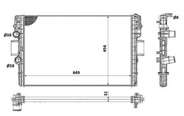 Радіатор основний NRF 58361 ціна, від 76.18 USD
