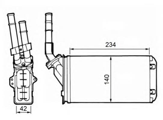 Радіатор пічки (обігрівача) NRF 58643 ціна, від 29.93 USD