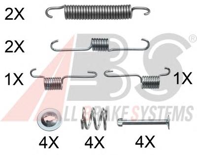 1987475328 Bosch Монтажний комплект задніх барабанних колодок