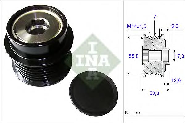 Інерційний шків INA 535019810 ціна, від 64.40 USD