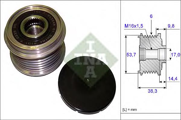Інерційний шків INA 535020310 ціна, від 25.17 USD