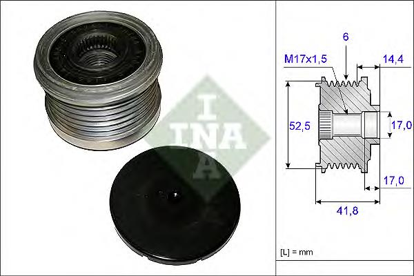 Шків генератора INA 535014710