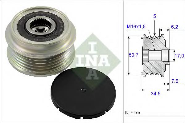 Купити 535003410 INA Шків генератора