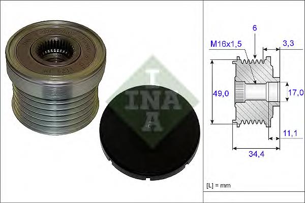 Інерційний шків INA 535018310 ціна, від 25.71 USD