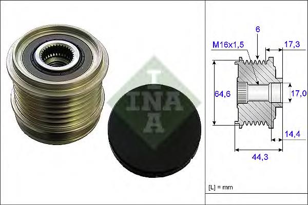Інерційний шків INA 535013010 ціна, від 32.72 USD
