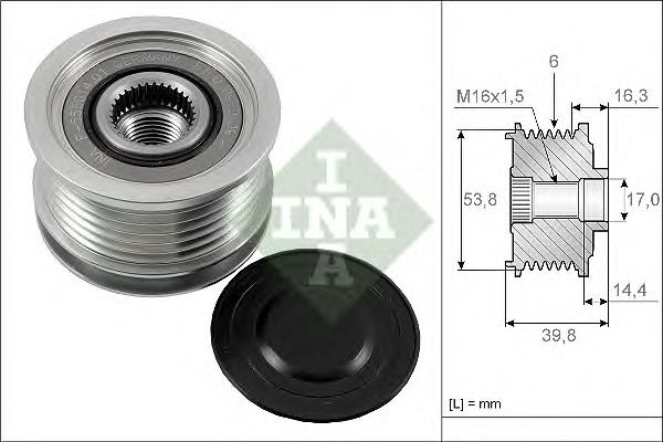 Купити 535017010 INA Шків генератора