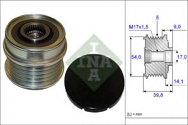 Купити 535017110 INA Шків генератора