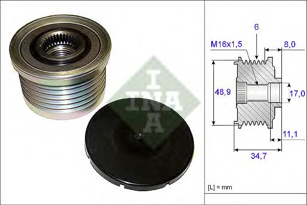 Купити 535008810 INA Шків генератора