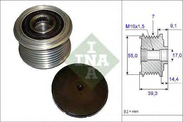 Інерційний шків INA 535014210 ціна, від 22.21 USD