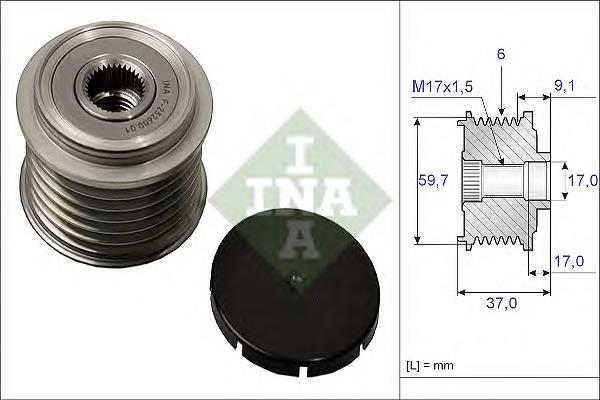 Інерційний шків INA 535003510 ціна, від 23.17 USD