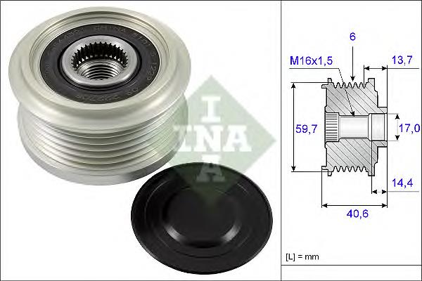 Інерційний шків INA 535022810 ціна, від 28.62 USD