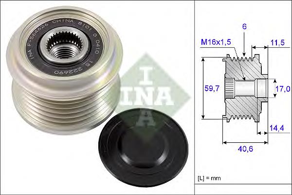 Інерційний шків INA 535022710 ціна, від 35.75 USD